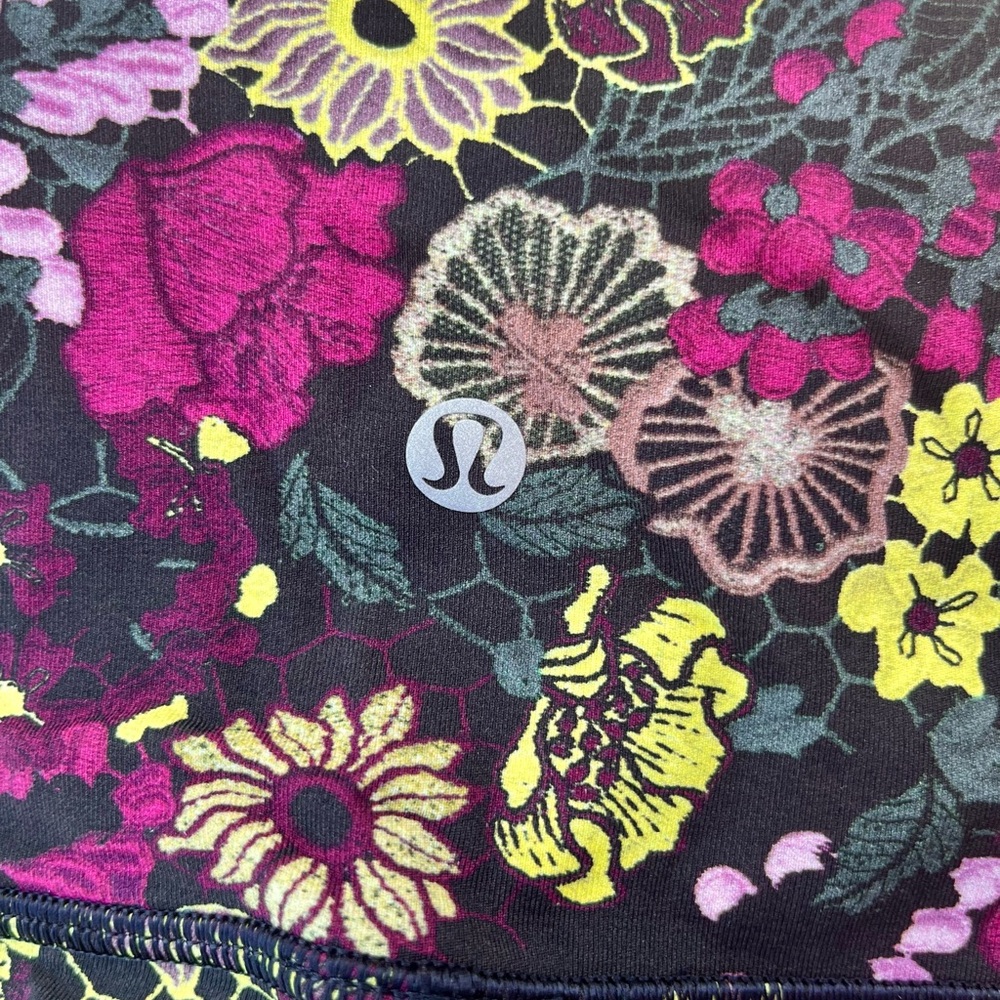Lululemon Wunder Under Hi-Rise Tight 28" Fluorolace Multi Floral Print Size 8 - Picture 6 of 8